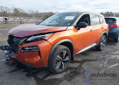2021 Nissan Rogue Platinum Intelligent Awd из США, поврежденный, VIN JN8AT3DD2MW313732